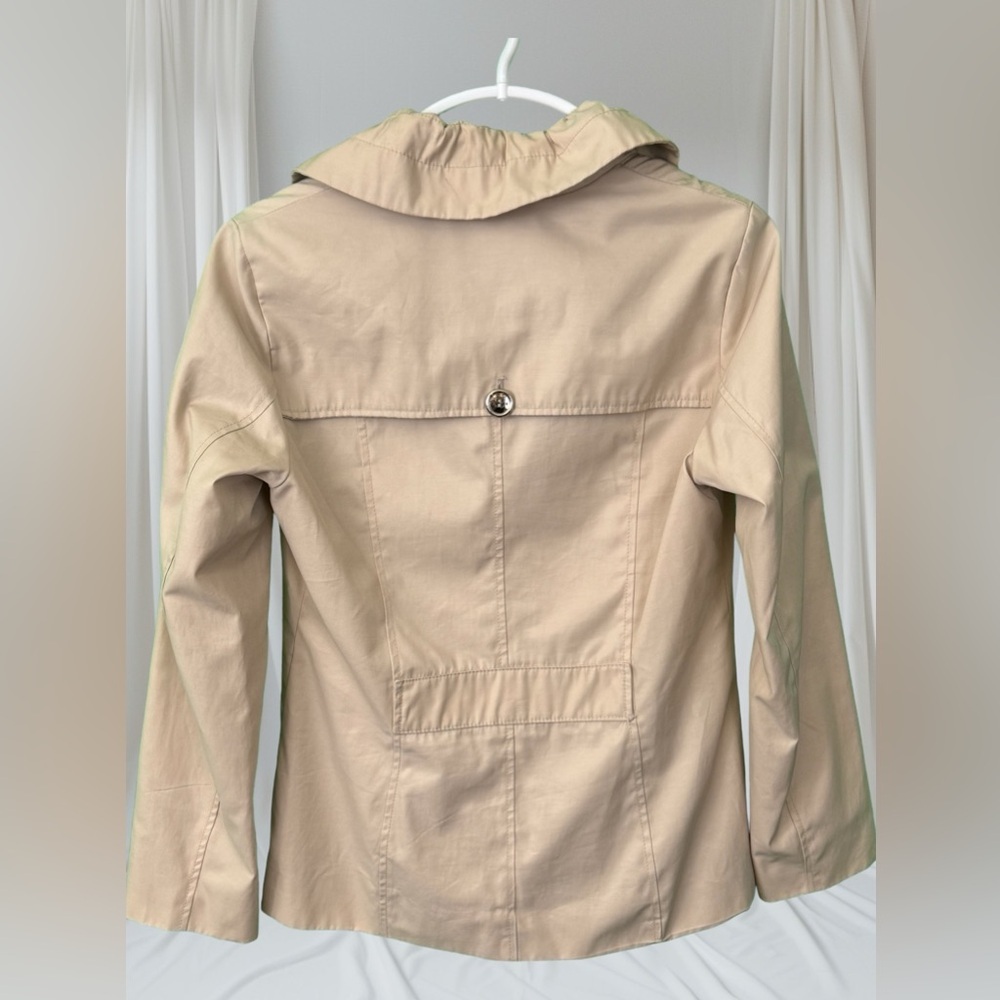 Breton Tan Jacket Ruffle Detail Size Small - Picture 3 of 9